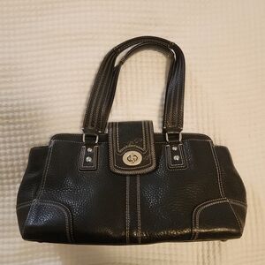 Elegant Black Leather Handbag